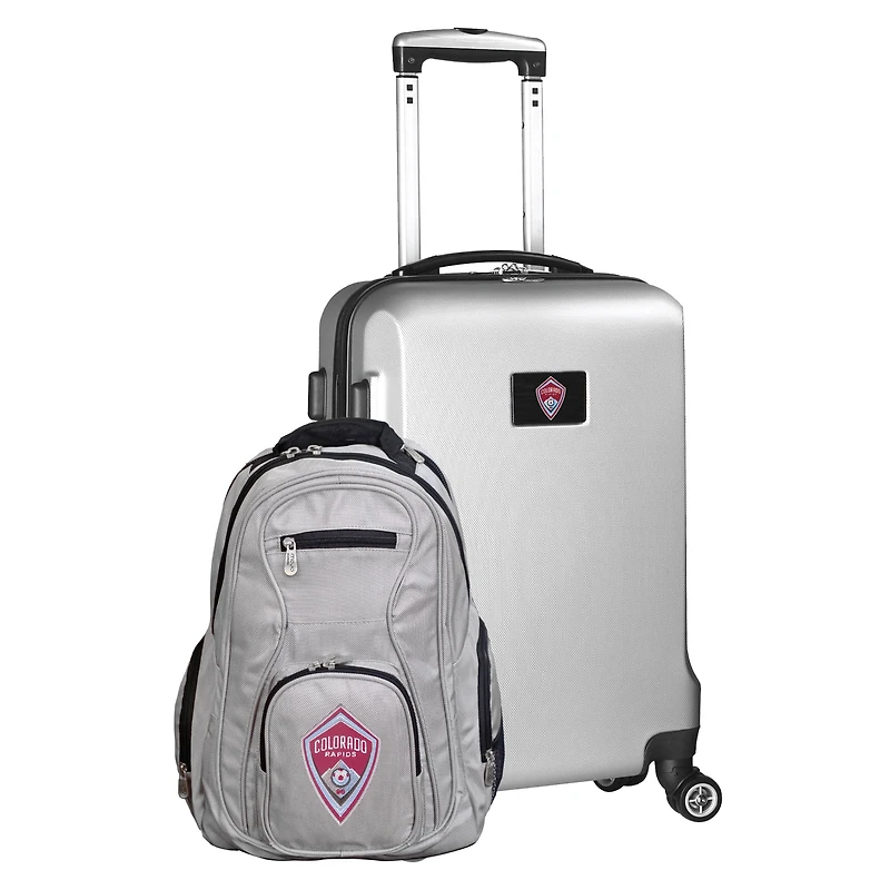 MOJO Silver Colorado Rapids Deluxe 2-Piece Backpack & Carry-On Set