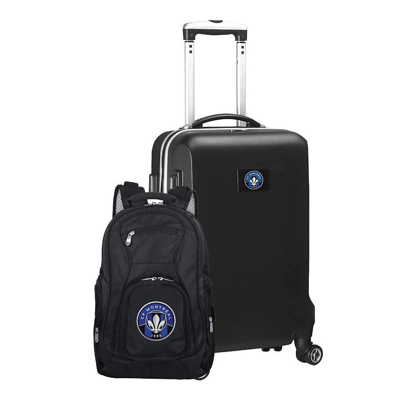 MOJO Black CF Montreal Deluxe 2-Piece Backpack & Carry-On Set