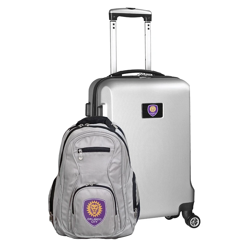 MOJO Silver Orlando City SC Deluxe 2-Piece Backpack & Carry-On Set