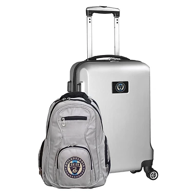 MOJO Silver Philadelphia Union Deluxe 2-Piece Backpack & Carry-On Set