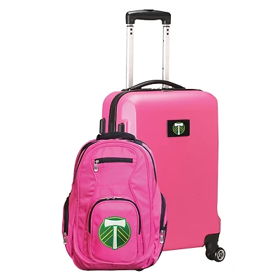 MOJO Pink Portland Timbers Deluxe 2-Piece Backpack & Carry-On Set