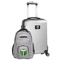 MOJO Silver Portland Timbers Deluxe 2-Piece Backpack & Carry-On Set