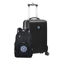 MOJO Black New York City FC Deluxe 2-Piece Backpack & Carry-On Set
