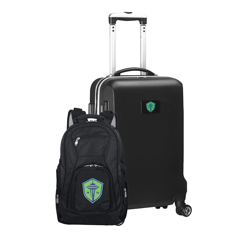 MOJO Seattle Sounders FC Deluxe 2-Piece Backpack & Carry-On Set