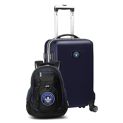 MOJO Navy CF Montreal Deluxe 2-Piece Backpack & Carry-On Set
