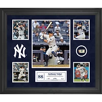 Anthony Volpe New York Yankees Framed 5-Photo Collage with a Piece of Game-Used Ball