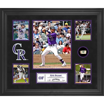 Kris Bryant Colorado Rockies Framed 5-Photo Collage with a Piece of Game-Used Ball