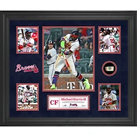 Michael Harris II Atlanta Braves Framed 5-Photo Collage with a Piece of Game-Used Ball