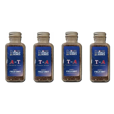 Texas Rangers 2023 World Series Wins Game-Used Dirt Jar Bundle