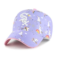 Girls Youth '47  Lavender Chicago White Sox Unicorn Clean Up Adjustable Hat