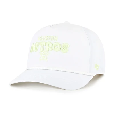 Women's '47  White Houston Astros Bright Side Adjustable Hitch Hat