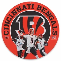 Cincinnati Bengals Team Stars 11" Round Metal Sign