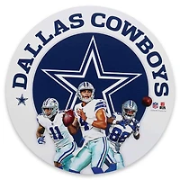 Dallas Cowboys Team Stars 11" Round Metal Sign