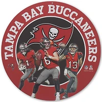 Tampa Bay Buccaneers Team Stars 11" Round Metal Sign