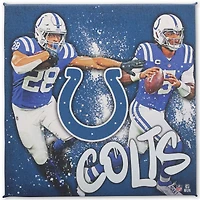 Indianapolis Colts 12" x 12" Team Logo and Players Splash Canvas Art