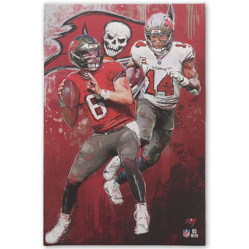 Tampa Bay Buccaneers 15" x 23" Graffiti Canvas Wall Art