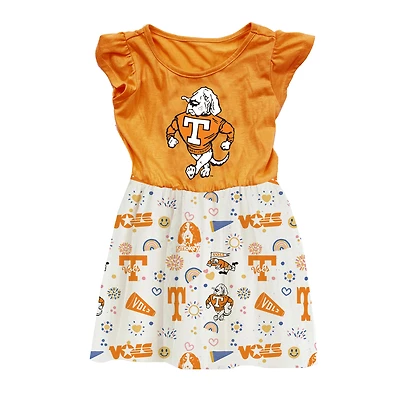 Toddler Wes & Willy  Tennessee Orange Tennessee Volunteers Vault Princess Dress