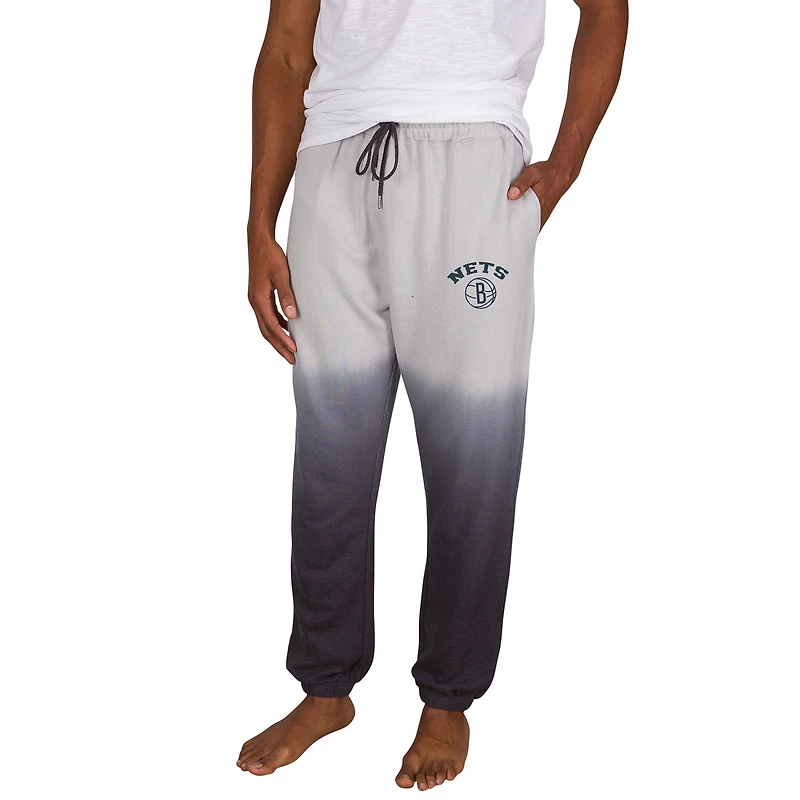 Men's Concepts Sport Gray/Charcoal Brooklyn Nets Dusk Dip Dye Lightweight French Terry Lounge Pants
