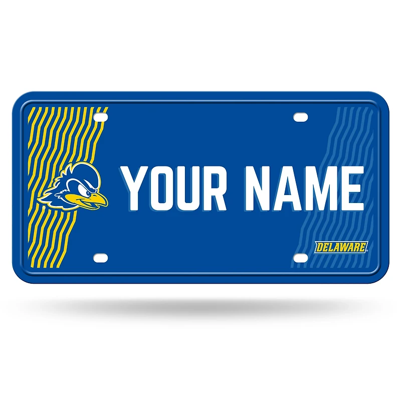 Delaware Fightin' Blue Hens 6" x 12" Personalized License Plate