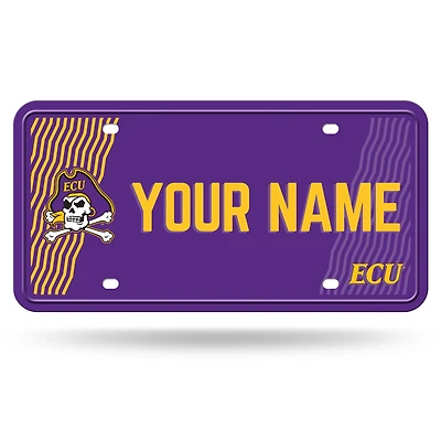 ECU Pirates 6" x 12" Personalized License Plate