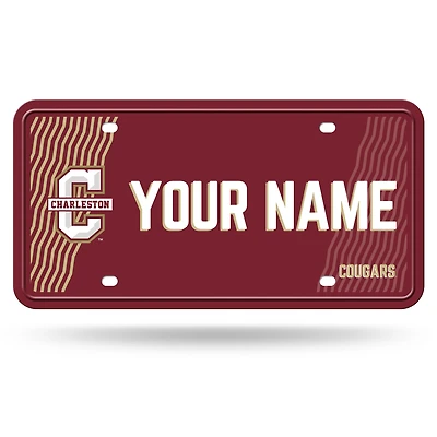 Charleston Cougars 6" x 12" Personalized License Plate