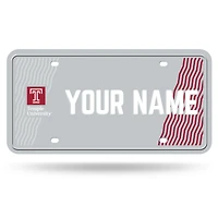 Temple Owls 6" x 12" Personalized License Plate