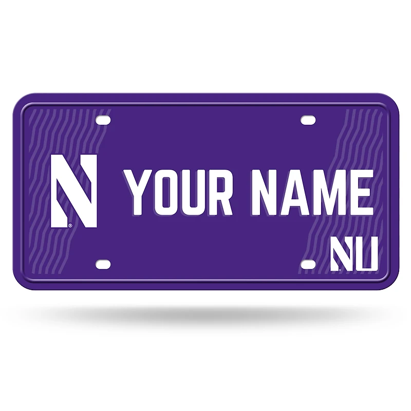 Northwestern Wildcats 6" x 12" Personalized License Plate