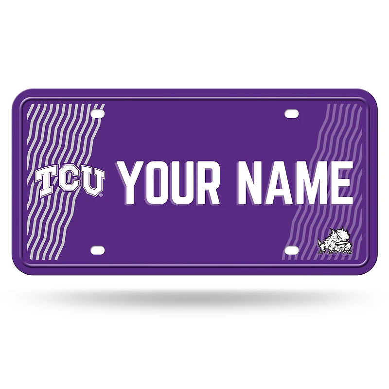 TCU Horned Frogs 6" x 12" Personalized License Plate