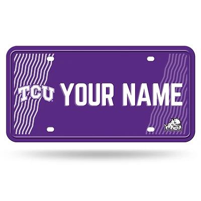 TCU Horned Frogs 6" x 12" Personalized License Plate