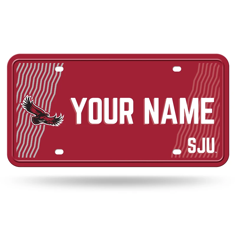 Saint Joseph's Hawks 6" x 12" Personalized License Plate