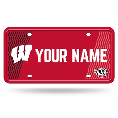 Wisconsin Badgers 6" x 12" Personalized License Plate