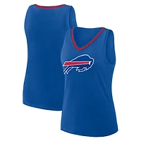 Women's Logo Athletic Royal Buffalo Bills Plus Size Stellar Win V-Neck Tank Top