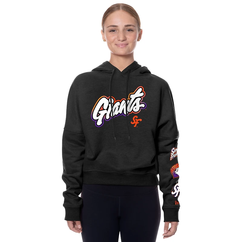 Women's New Era  Black San Francisco Giants 2025 City Connect Pullover Hoodie