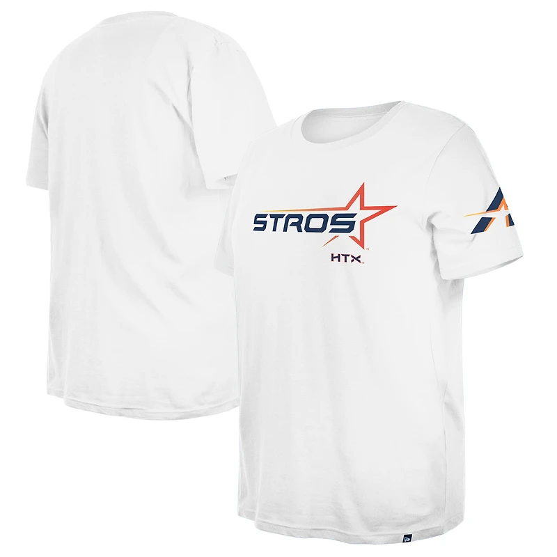 Women's New Era  White Houston Astros 2025 City Connect Plus Size T-Shirt