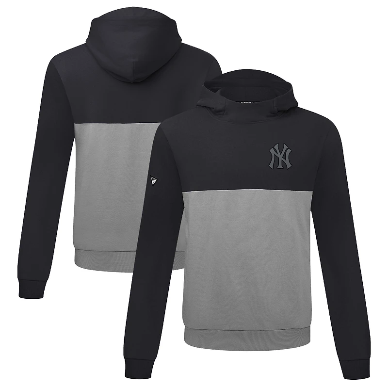 Men's Levelwear Black/Gray New York Yankees Bracket Nightfall Pullover Hoodie