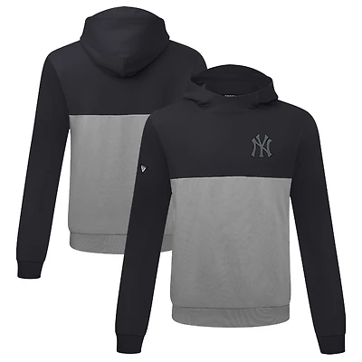 Men's Levelwear Black/Gray New York Yankees Bracket Nightfall Pullover Hoodie
