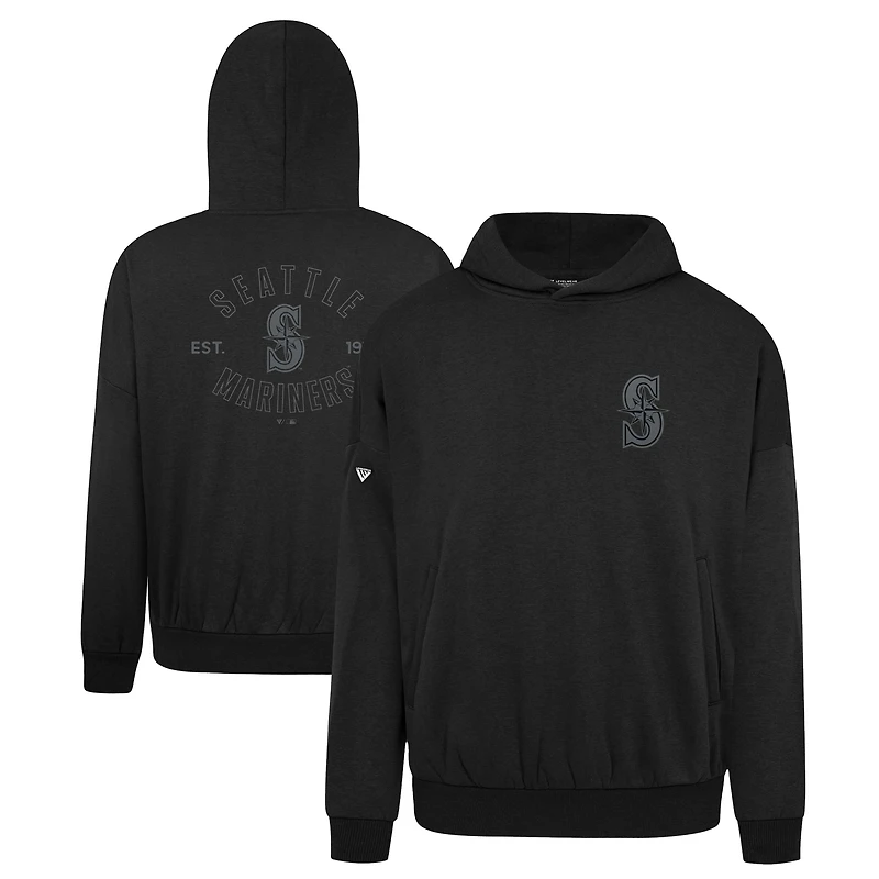 Men's Levelwear Black Seattle Mariners Contact Nightfall Pullover Hoodie