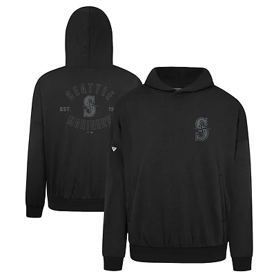 Men's Levelwear Black Seattle Mariners Contact Nightfall Pullover Hoodie