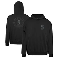 Men's Levelwear Black Seattle Mariners Contact Nightfall Pullover Hoodie