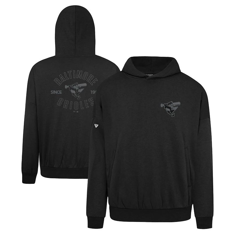 Men's Levelwear Black Baltimore Orioles Contact Nightfall Pullover Hoodie