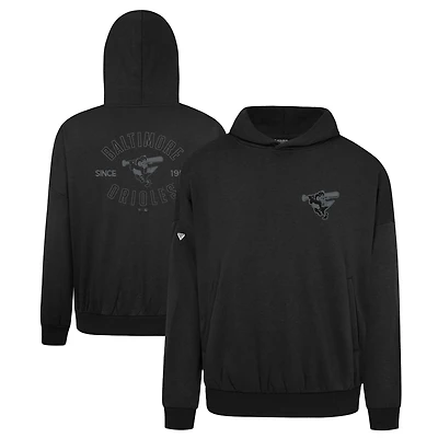 Men's Levelwear Black Baltimore Orioles Contact Nightfall Pullover Hoodie