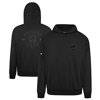 Men's Levelwear Black Chicago Cubs Contact Nightfall Pullover Hoodie