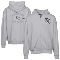 Men's Levelwear Gray Kansas City Royals Uphill Abyssal Full-Zip Hoodie