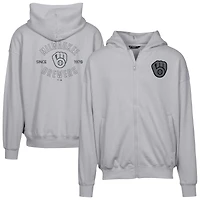 Men's Levelwear Milwaukee Brewers Uphill Abyssal Full-Zip Hoodie