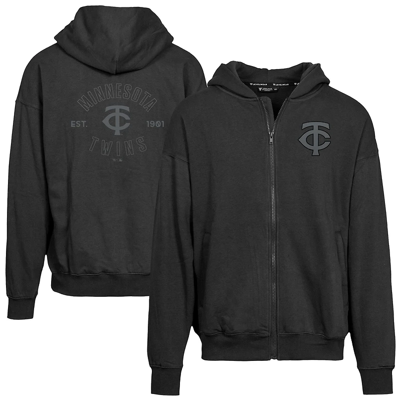 Men's Levelwear Minnesota Twins Uphill Abyssal Full-Zip Hoodie