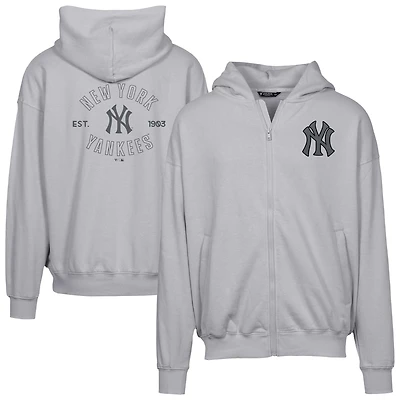 Men's Levelwear Gray New York Yankees Uphill Abyssal Full-Zip Hoodie