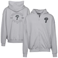 Men's Levelwear Gray Philadelphia Phillies Uphill Abyssal Full-Zip Hoodie