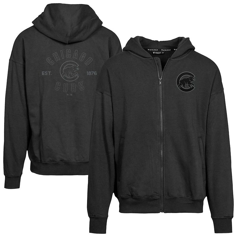 Men's Levelwear Chicago Cubs Uphill Abyssal Full-Zip Hoodie