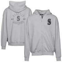 Men's Levelwear Gray Seattle Mariners Uphill Abyssal Full-Zip Hoodie