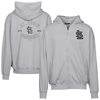 Men's Levelwear Gray St. Louis Cardinals Uphill Abyssal Full-Zip Hoodie